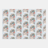 Feuille De Papier Cadeau Bébé Animaux Motif (Devant)