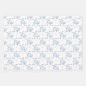 Feuille De Papier Cadeau Bébé Bleu (Devant 3)
