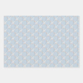 Feuille De Papier Cadeau Bébé Bleu (Devant)