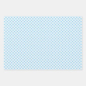Feuille De Papier Cadeau Bébé Bleu sur blanc Différentes tailles Pois (Devant 3)