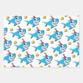Feuille De Papier Cadeau Bébé de requin garçon ou fille fête d'anniversaire (Devant)