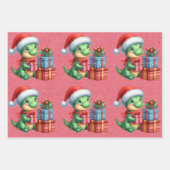 Feuille De Papier Cadeau Bébé Dinosaur Enfants de Noël (Devant 2)
