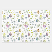 Feuille De Papier Cadeau Bébé Dinosaures oeufs d'incubation (Devant 3)