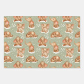 Feuille De Papier Cadeau Bébé éléphant mignon  (Devant)