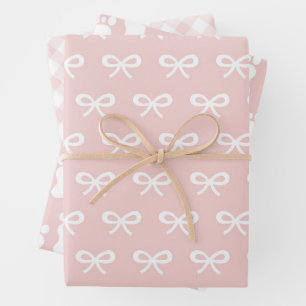 Feuille De Papier Cadeau Bébé fille Motif rose