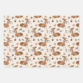 Feuille De Papier Cadeau Bébé Garçon bébé animal sauvage (Devant 3)