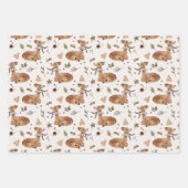 Feuille De Papier Cadeau Bébé Garçon bébé animal sauvage (Devant 2)