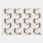 Feuille De Papier Cadeau Bébé Garçon bébé animal sauvage (Devant 2)