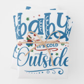 Feuille De Papier Cadeau Bébé Il fait froid dehors (En situation)