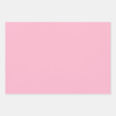 Feuille De Papier Cadeau Bébé rose couleur solide (Devant 3)
