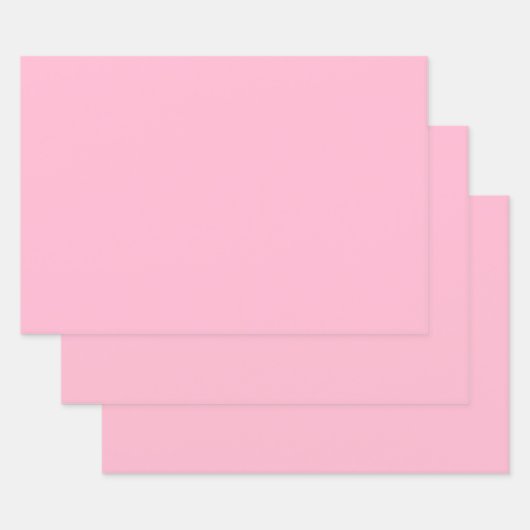 Feuille De Papier Cadeau Bébé rose (couleur solide) (Lot)