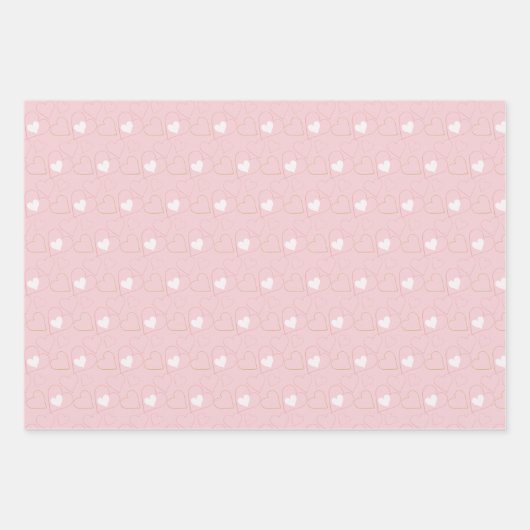Feuille De Papier Cadeau Bébé rose mignon ours fille (Devant 2)