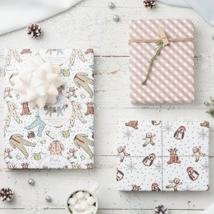 Feuille De Papier Cadeau Bébé son Baby shower froid à l'extérieur de l'hive