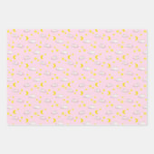 Feuille De Papier Cadeau Bébés Animaux Dans Les Nuages (Devant 3)