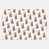 Feuille De Papier Cadeau Bébés mignons animaux (Devant 3)