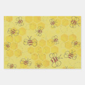 Feuille De Papier Cadeau Bee Buzzing Honey Bees mignonne (Devant 3)