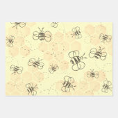 Feuille De Papier Cadeau Bee Buzzing Honey Bees mignonne (Devant 2)