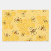 Feuille De Papier Cadeau Bee Buzzing Honey Bees mignonne (Devant)