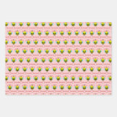 Feuille De Papier Cadeau Bee My Valentine - Jolie Bee Valentine's Day (Devant)