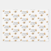 Feuille De Papier Cadeau Bee Turning Two Birthday Gift (Devant 2)