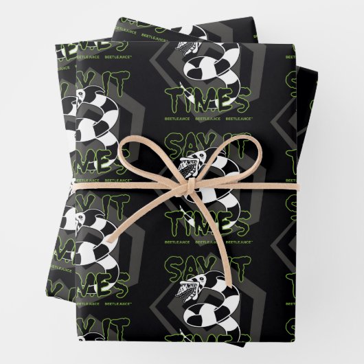 Feuille De Papier Cadeau Beetlejuice | Say It 3 Times (En situation)