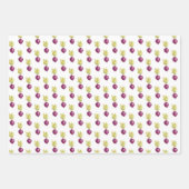Feuille De Papier Cadeau Beets mignons et Motif d'aquarelle au citron (Devant)