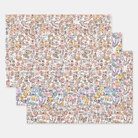 Feuille De Papier Cadeau beige (Lot)