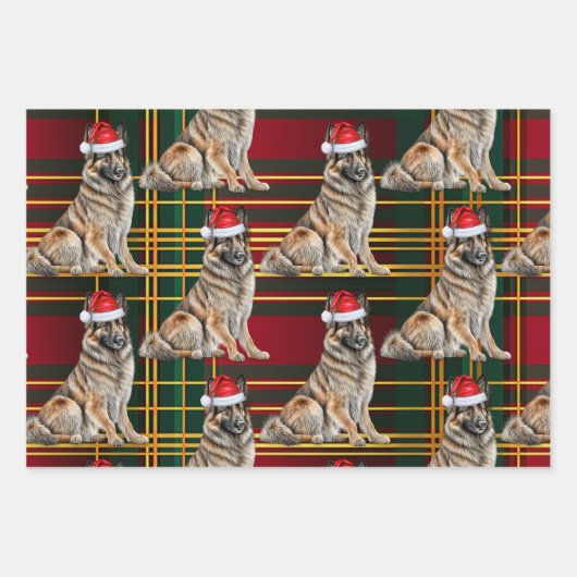 Feuille De Papier Cadeau Belge Tervuren Christmas Chien vacances Plaid (Devant 3)