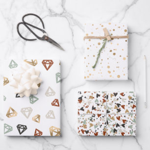Feuille De Papier Cadeau Bella Collection Knight Gold & Terracotta Gems