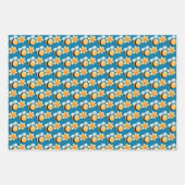 Feuille De Papier Cadeau Belle abeilles enveloppant du papier. Enveloppemen (Devant)