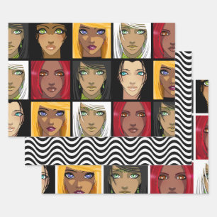 Feuille De Papier Cadeau Belle Anime Girls