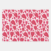 Feuille De Papier Cadeau Belle aquarelle Coeur (Devant 2)