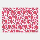 Feuille De Papier Cadeau Belle aquarelle Coeur (Devant)