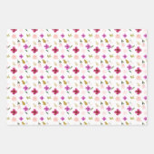 Feuille De Papier Cadeau Belle aquarelle florale (Devant 3)