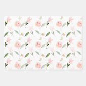 Feuille De Papier Cadeau Belle aquarelle florale (Devant)