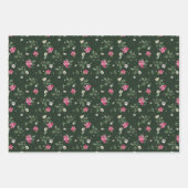 Feuille De Papier Cadeau Belle aquarelle Motif Fleur de Noël (Devant 3)