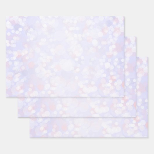 Feuille De Papier Cadeau Belle Argent et Lilac (Lot)