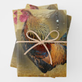 Feuille De Papier Cadeau Belle coop de poulet rôti et de grange rustique (En situation)