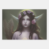 Feuille De Papier Cadeau Belle Découpage Angels Vintages (Devant)