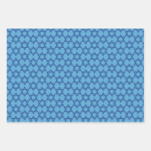 Feuille De Papier Cadeau Belle étoile Bleue de David (Devant)