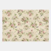 Feuille De Papier Cadeau Belle florale antique (Devant 2)