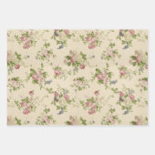 Feuille De Papier Cadeau Belle florale antique (Devant)