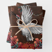 Feuille De Papier Cadeau Belle grue (En situation)