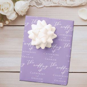 Feuille De Papier Cadeau Belle Lilac violet Mariage personnalisé