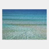 Feuille De Papier Cadeau Belle mer des Caraïbes calme (Devant)