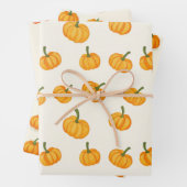 Feuille De Papier Cadeau Belle récolte d'automne Citrouille (En situation)