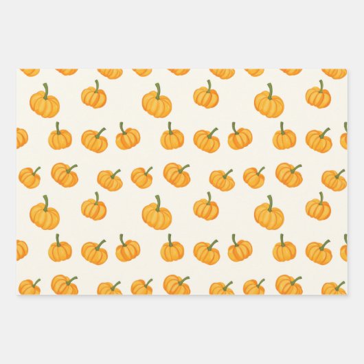 Feuille De Papier Cadeau Belle récolte d'automne Citrouille (Devant)