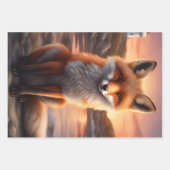 Feuille De Papier Cadeau Belle Renard (Devant 3)