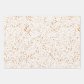 Feuille De Papier Cadeau Belle Teinte de Chaud Or (Devant 2)