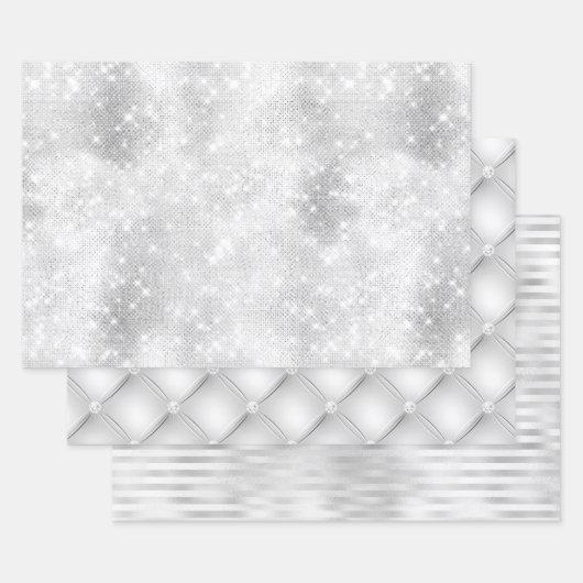 Feuille De Papier Cadeau Belle White Designs Mariage Événements (Lot)